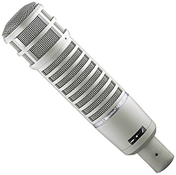 A product image of the Electrovoice RE20 vocal microphone.